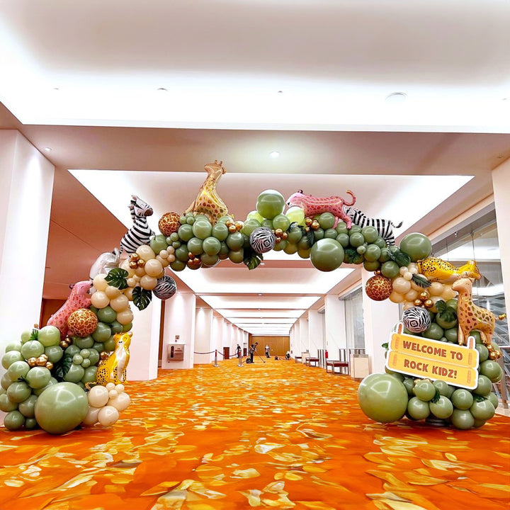 Animal Theme Organic Balloon Arch Decoration