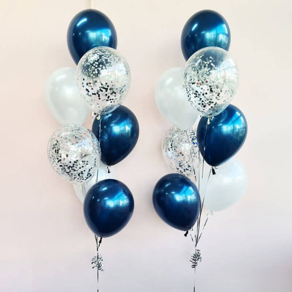 Blue Confetti Balloon Bouquet