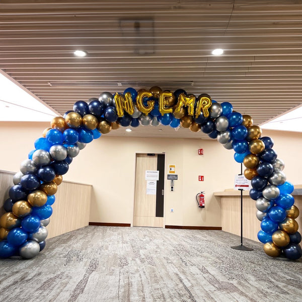 chrome balloon arch decoration