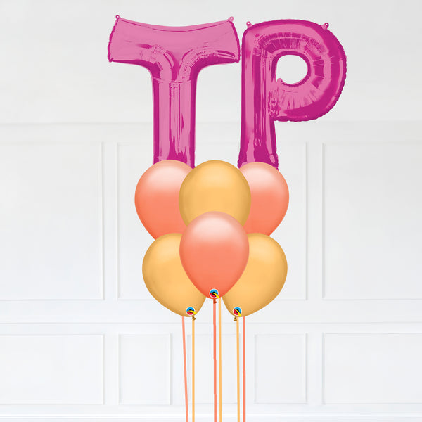 Customizable Letters TP Balloon Bouquet Pink Micro Foil Balloon with Latex Balloons