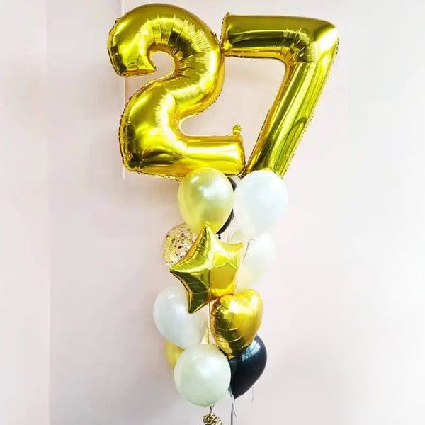 27 number balloon bouquet