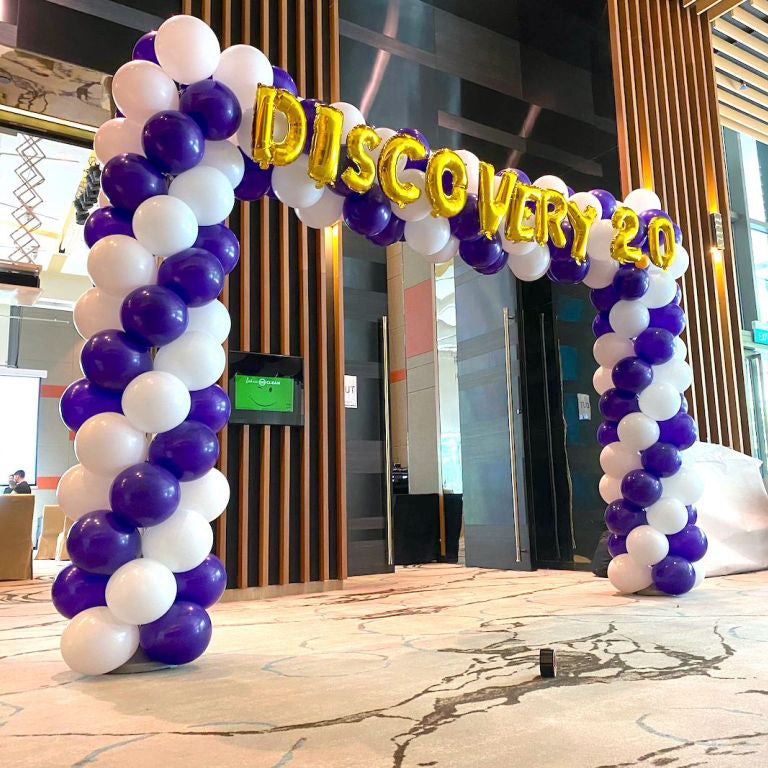 Rectangle Balloon Arch for Entrance  with Gold Foil Letters