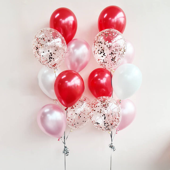 Red confetti balloons Dubai