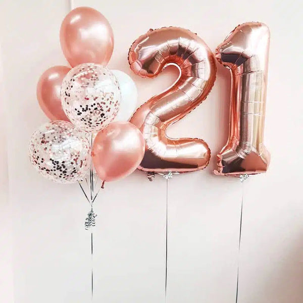 Customizable 21th Birthday Balloons - Any Age Available