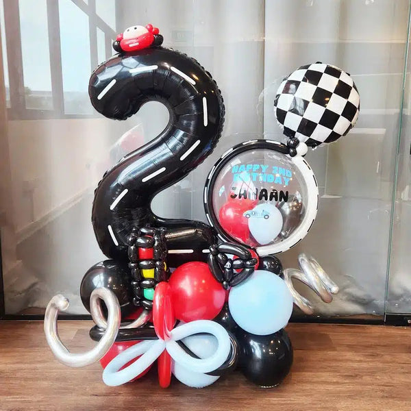 Customizable Number 2 Birthday Balloons - Any Age Available