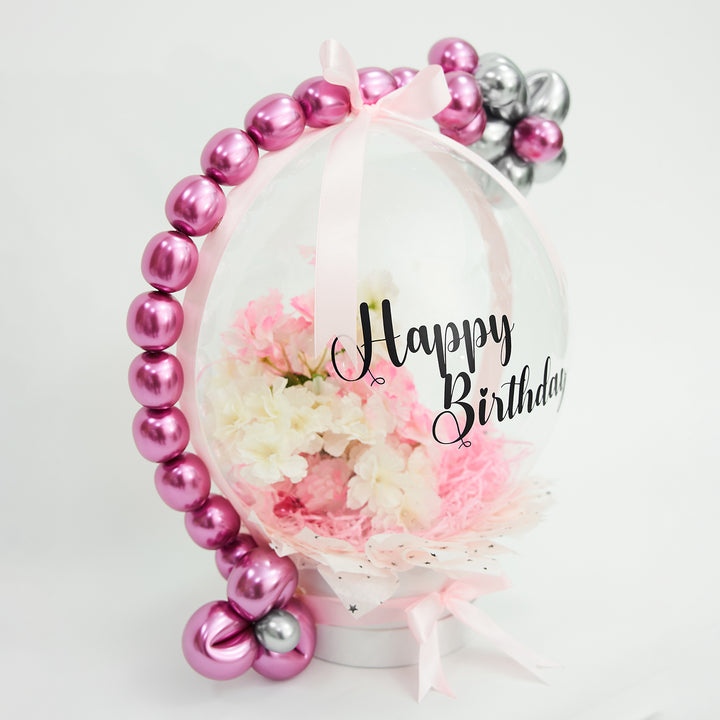 custom message balloons with flowers same day delivery